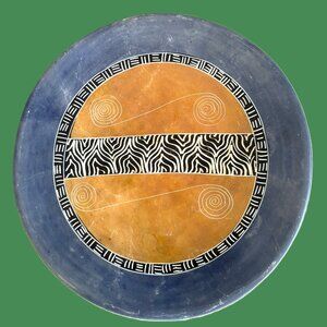 Vintage Hand-carved Decorative Charger Made In KENYA
